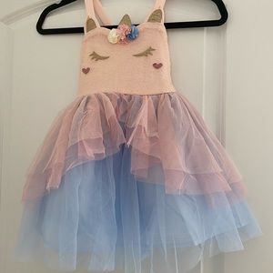 Pink & Violet Toddler Girls & Little Girls Layered Unicorn Dress size 4T NWT